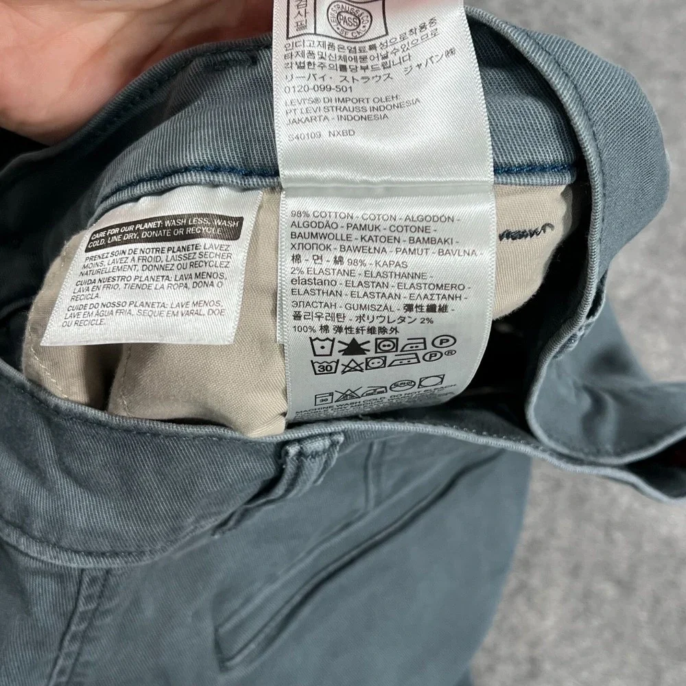 Levi's‎ XX Chino Gray Wash Denim Standard Taper Leg Jeans Men's Size 29x28*